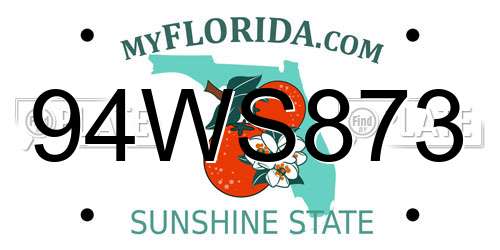 94WS873 Florida License Plate
