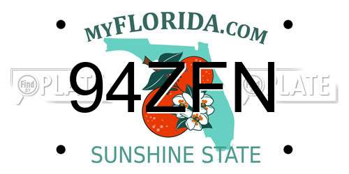 94ZFN Florida License Plate