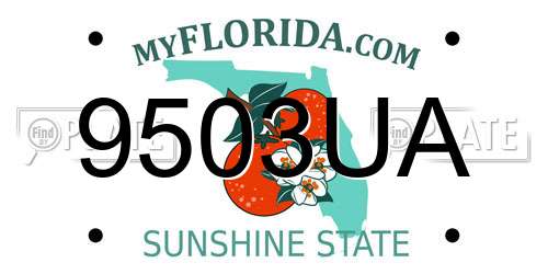 9503UA Florida License Plate