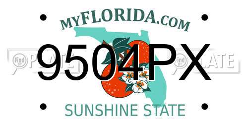 9504PX Florida License Plate