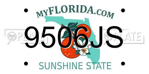 9506JS Florida License Plate