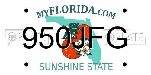 950JFG Florida License Plate