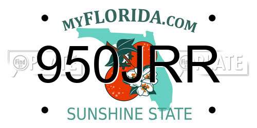 950JRR Florida License Plate