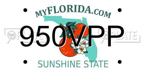 950VPP Florida License Plate