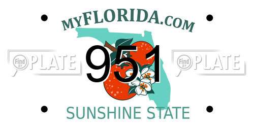 951 Florida License Plate
