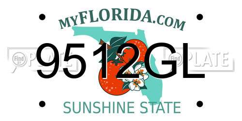 9512GL Florida License Plate