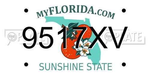 9517XV Florida License Plate