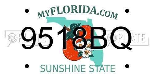 9518BQ Florida License Plate