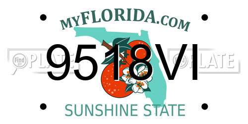 9518VI Florida License Plate