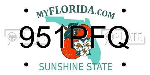 951PFQ Florida License Plate