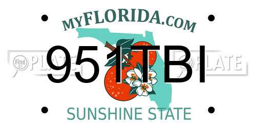 951TBI Florida License Plate