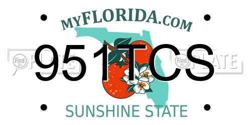951TCS Florida License Plate