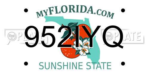 952IYQ Florida License Plate
