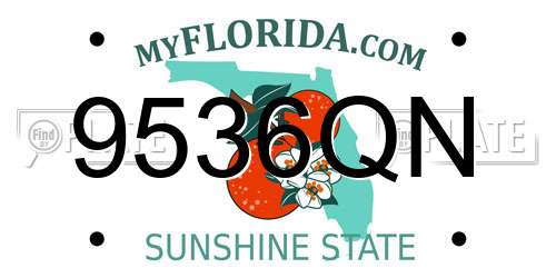 9536QN Florida License Plate