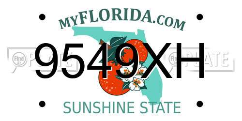 9549XH Florida License Plate