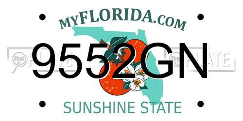 9552GN Florida License Plate