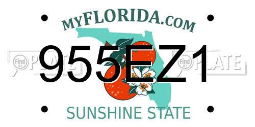 955EZ1 Florida License Plate