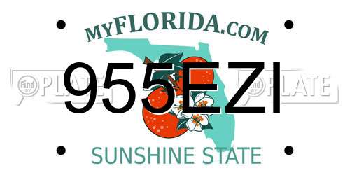 955EZI Florida License Plate