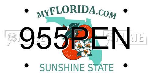 955PEN Florida License Plate