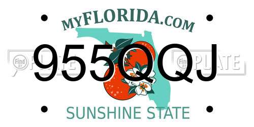 955QQJ Florida License Plate