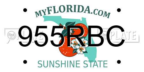 955RBC Florida License Plate