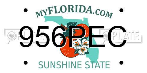 956PEC Florida License Plate