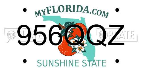 956QQZ Florida License Plate