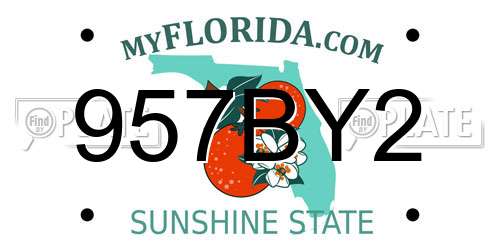 957BY2 Florida License Plate