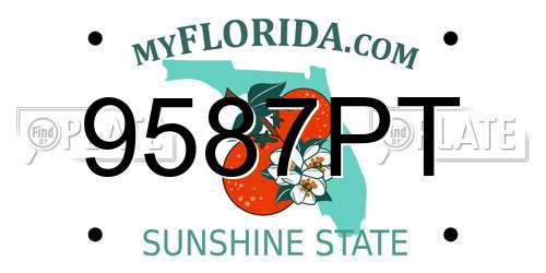 9587PT Florida License Plate