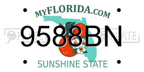 9588BN Florida License Plate