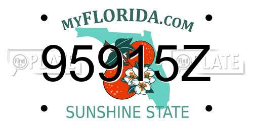95915Z Florida License Plate