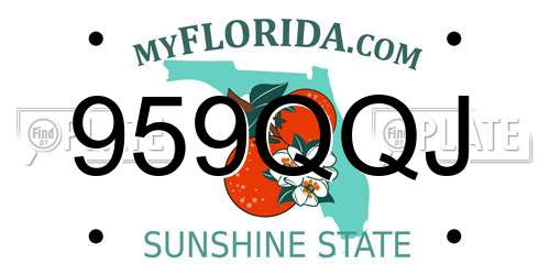 959QQJ Florida License Plate