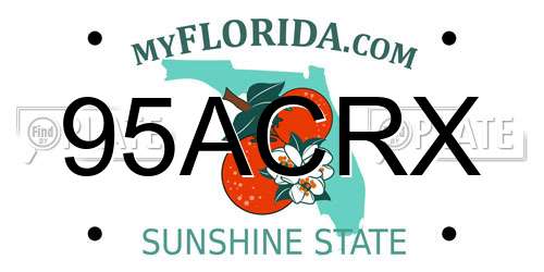 95ACRX Florida License Plate
