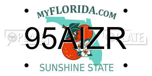 95AIZR Florida License Plate
