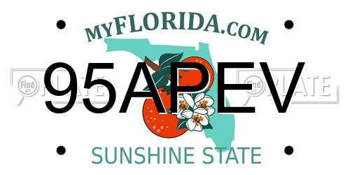 95APEV Florida License Plate