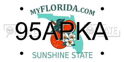 95APKA Florida License Plate