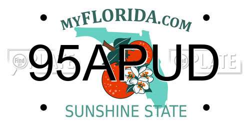 95APUD Florida License Plate