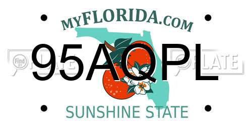 95AQPL Florida License Plate