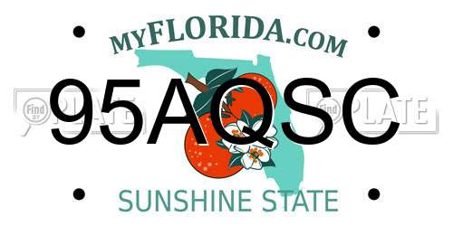95AQSC Florida License Plate