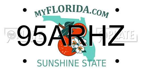 95ARHZ Florida License Plate
