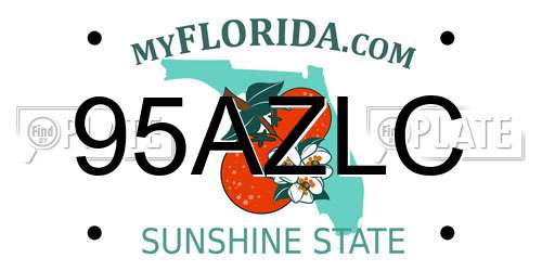 95AZLC Florida License Plate