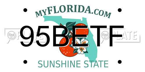 95BETF Florida License Plate