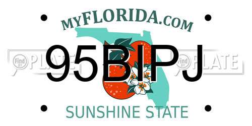 95BIPJ Florida License Plate