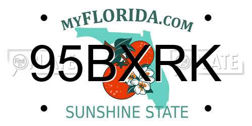 95BXRK Florida License Plate