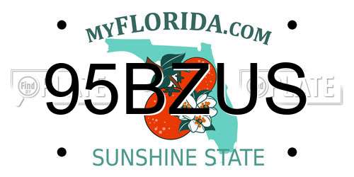 95BZUS Florida License Plate