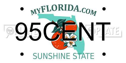 95CENT Florida License Plate