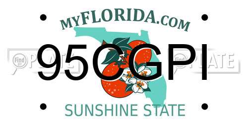 95CGPI Florida License Plate