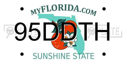 95DDTH Florida License Plate