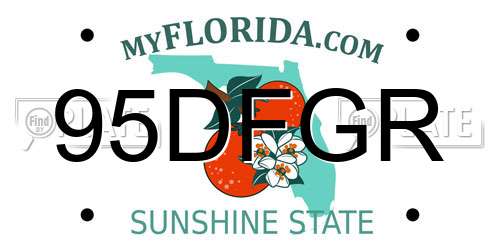 95DFGR Florida License Plate