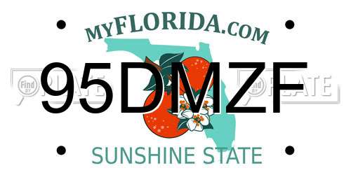 95DMZF Florida License Plate